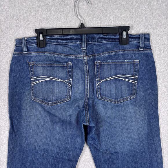 Y2K Old Navy Bootcut Ultra Low Rise Jeans 10P Stretch Faded Western 29 Inseam - Picture 10 of 11